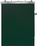 ILVE 30" Majestic II Dual Fuel Range with 5 Burners - 2.3 cu. ft. Oven - Bronze Trim in Emerald Green (UM30DNE3EGB) Ranges ILVE 
