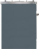 ILVE 30" Majestic II Dual Fuel Range with 5 Sealed Brass Burners - 3.5 cu. ft. Oven - in Blue Grey with Bronze Trim (UM30DNE3BGB) Ranges ILVE 