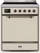 ILVE 30" Majestic II induction Range with 4 Elements - 2.3 cu. ft. Oven - Antique White (UMI30QNE3AWB) Ranges ILVE 