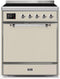 ILVE 30-Inch Majestic II induction Range with 4 Elements - 4 cu. ft. Solid Door Oven - Antique White (UMI30QNE3AWC)