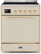 ILVE 30-Inch Majestic II induction Range with 4 Elements - 4 cu. ft. Solid Door Oven - Antique White (UMI30QNE3AWG)