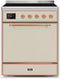 ILVE 30-Inch Majestic II induction Range with 4 Elements - 4 cu. ft. Solid Door Oven - Antique White (UMI30QNE3AWP)