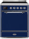 ILVE 30-Inch Majestic II induction Range with 4 Elements - 4 cu. ft. Solid Door Oven - Blue (UMI30QNE3MBC)