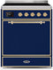 ILVE 30-Inch Majestic II induction Range with 4 Elements - 4 cu. ft. Solid Door Oven - Blue (UMI30QNE3MBG)