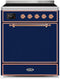 ILVE 30-Inch Majestic II induction Range with 4 Elements - 4 cu. ft. Solid Door Oven - Blue (UMI30QNE3MBP)