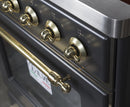 ILVE 30" Majestic II induction Range with 4 Elements - 2.3 cu. ft. Oven - Brass Trim in Matte Graphite (UMI30NE3MGG) Ranges ILVE 