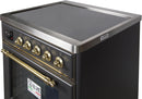 ILVE 30" Majestic II induction Range with 4 Elements - 2.3 cu. ft. Oven - Brass Trim in Matte Graphite (UMI30NE3MGG) Ranges ILVE 