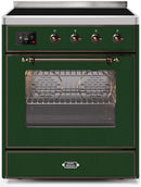 ILVE 30" Majestic II induction Range with 4 Elements - 2.3 cu. ft. Oven - Bronze Trim in Emerald Green (UMI30NE3EGB) Ranges ILVE 
