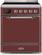 ILVE 30-Inch Majestic II induction Range with 4 Elements - 4 cu. ft. Solid Door Oven - Burgundy (UMI30QNE3BUC)