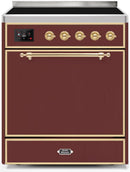 ILVE 30" Majestic II induction Range with 4 Elements - 2.3 cu. ft. Oven - Burgundy (UMI30QNE3BUG) Ranges ILVE 