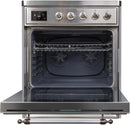 ILVE 30" Majestic II induction Range with 4 Elements - 2.3 cu. ft. Oven - Chrome Trim in Stainless Steel (UMI30NE3SSC) Ranges ILVE 