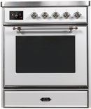 ILVE 30" Majestic II induction Range with 4 Elements - 2.3 cu. ft. Oven - Chrome Trim in White (UMI30NE3WHC) Ranges ILVE 