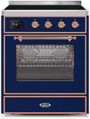 ILVE 30" Majestic II induction Range with 4 Elements - 2.3 cu. ft. Oven - Copper Trim in Midnight Blue (UMI30NE3MBP) Ranges ILVE 