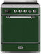 ILVE 30-Inch Majestic II induction Range with 4 Elements - 4 cu. ft. Solid Door Oven - Emerald Green (UMI30QNE3EGC)