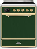 ILVE 30" Majestic II induction Range with 4 Elements - 2.3 cu. ft. Oven - Emerald Green (UMI30QNE3EGG) Ranges ILVE 
