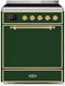 ILVE 30-Inch Majestic II induction Range with 4 Elements - 4 cu. ft. Solid Door Oven - Emerald Green (UMI30QNE3EGG)