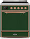ILVE 30-Inch Majestic II induction Range with 4 Elements - 4 cu. ft. Solid Door Oven - Emerald Green (UMI30QNE3EGP)