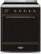 ILVE 30-Inch Majestic II induction Range with 4 Elements - 4 cu. ft. Solid Door Oven - Glossy Black (UMI30QNE3BKB)