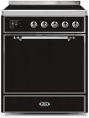 ILVE 30" Majestic II induction Range with 4 Elements - 2.3 cu. ft. Oven - Glossy Black (UMI30QNE3BKC) Ranges ILVE 