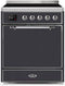 ILVE 30-Inch Majestic II induction Range with 4 Elements - 4 cu. ft. Solid Door Oven - Matte Graphite (UMI30QNE3MGC)