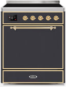 ILVE 30" Majestic II induction Range with 4 Elements - 2.3 cu. ft. Oven - Matte Graphite (UMI30QNE3MGG) Ranges ILVE 