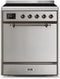 ILVE 30-Inch Majestic II induction Range with 4 Elements - 4 cu. ft. Solid Door Oven - Stainless Steel (UMI30QNE3SSB)