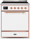 ILVE 30-Inch Majestic II induction Range with 4 Elements - 4 cu. ft. Solid Door Oven - White (UMI30QNE3WHP)