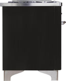 ILVE 36" Majestic II Dual Fuel Range with 6 Burners and Griddle - 3.5 cu. ft. Oven - Chrome Trim in Matte Graphite (UM09FDNS3MGC) Ranges ILVE 