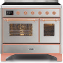 ILVE 40" Majestic II induction Range with 6 Elements - 3.82 cu. ft. Oven - Copper Trim in Stainless Steel (UMDI10NS3SSP) Ranges ILVE 
