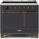ILVE 40" Majestic II induction Range with 6 Elements - Dual Oven - TFT Control Display in Matte Graphite (UMDI10QNS3MGB) Ranges ILVE 