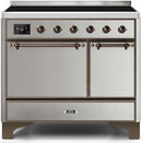 ILVE 40" Majestic II induction Range with 6 Elements - Dual Oven - TFT Control Display in Stainless Steel (UMDI10QNS3SSB) Ranges ILVE 