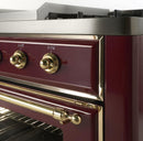 ILVE 48" Majestic II Dual Fuel Range with 8 Burners and Griddle - 5.02 cu. ft. Oven - Chrome Trim in Glossy Black (UM12FDNS3BKC) Ranges ILVE 