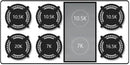 ILVE 48" Majestic II Dual Fuel Range with 8 Burners and Griddle - 5.02 cu. ft. Oven - Chrome Trim in Glossy Black (UM12FDNS3BKC) Ranges ILVE 