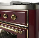 ILVE 48" Majestic II Dual Fuel Range with 8 Burners and Griddle - 5.02 cu. ft. Oven - Chrome Trim in White (UM12FDNS3WHC) Ranges ILVE 