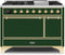 ILVE 48-Inch Majestic II Dual Fuel Range with 8 Sealed Brass Burners and Griddle - 5.62 cu. ft. Oven - Brass (UM12FDQNS3EGG)