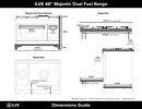 ILVE 48" Majestic II Dual Fuel Range with 8 Sealed Brass Burners and Griddle - 5.62 cu. ft. Oven - Copper (UM12FDQNS3EGP) Ranges ILVE 