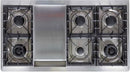 ILVE 48" Majestic II Dual Fuel Range with 8 Sealed Brass Burners and Griddle - 5.62 cu. ft. Oven - Copper (UM12FDQNS3SSP) Ranges ILVE 