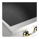 ILVE Nostalgie II 36-Inch Built-In Induction Rangetop with 6 Burners in Stainless Steel with Brass Knob (UHCPI366NSSG)