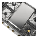 ILVE Nostalgie II 48-Inch Built-In Natural Gas Cooktop with 8 Burners and Griddle in Stainless Steel with Brass Knob (UHCP1265FNSSG)