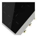 ILVE Nostalgie II 36-Inch Built-In Induction Rangetop with 6 Burners in Stainless Steel with Brass Knob (UHCPI366NSSG)