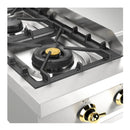 ILVE Nostalgie II 48-Inch Built-In Natural Gas Rangetop with Griddle in Stainless Steel with Brass Knob (UHCP48FNSSG)