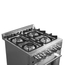 Forno 24-Inch Pro Style Gas Range with 4 Burners in Stainless Steel (FFSGS6290-24)