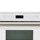 Forno 4-Piece Appliance Package - 36-Inch Gas Range, 60-Inch Refrigerator, Dishwasher, & 30-Inch Microwave Oven in White with Antique Brass Handle