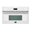 Forno 2-Piece Appliance Package - 30-Inch Vomero Double Wall Oven & 30-Inch Microwave Oven in White with Stainless Steel Handle
