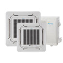 Senville Mini Split - 2-Zone 28,000 BTU Ductless Air Conditioner and Heat Pump Condenser with Ceiling Casette Air Handlers (SENA-30HF-DIC)