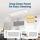 Senville 9K BTU Mini Split Air Conditioner and Heat Pump Condenser with Ductless Ceiling Cassette Air Handlers (SENA-09HF-1WC)