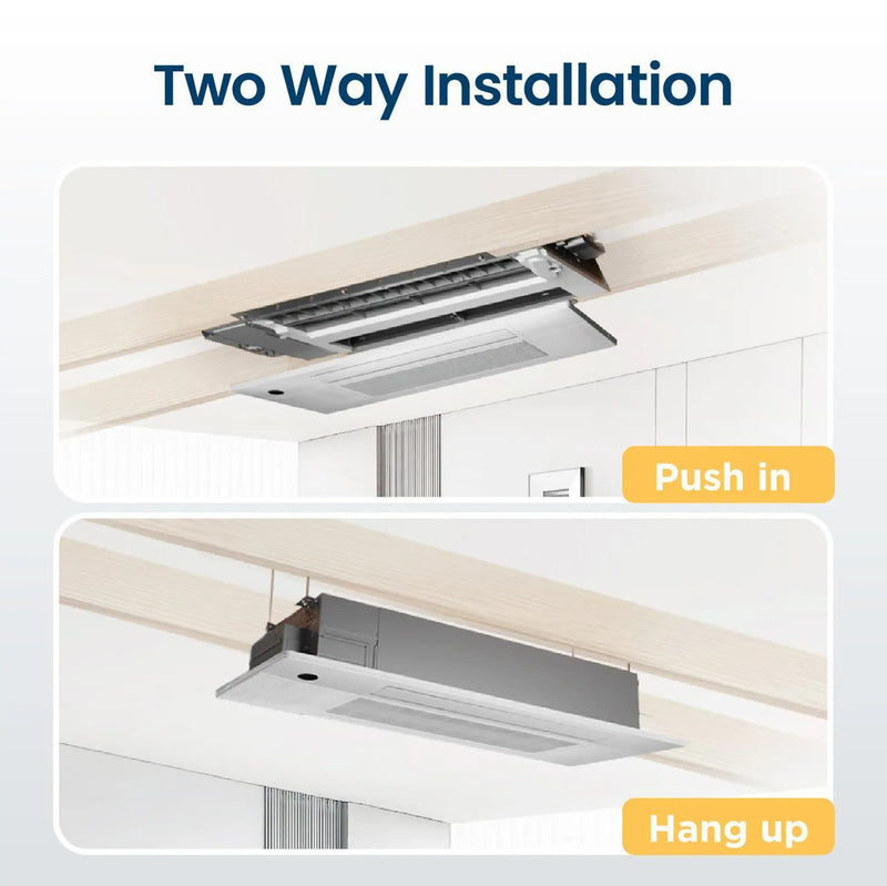 Senville 9K BTU Mini Split Air Conditioner and Heat Pump Condenser with Ductless Ceiling Cassette Air Handlers (SENA-09HF-1WC)