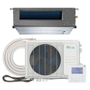 Senville 9K BTU Mini Split with 21.4 SEER2, 230V Concealed Duct Air Conditioner and Heat Pump Condenser (SENA-09HF-ID)
