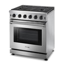 Thor Kitchen 2-Piece Appliance Package - 30-Inch Gas Range with Liquid Propane Kit & Premium Wall Mounted Hood in Stainless Steel
