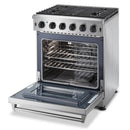 Thor Kitchen 2-Piece Appliance Package - 30-Inch Gas Range with Liquid Propane Kit & Premium Wall Mounted Hood in Stainless Steel